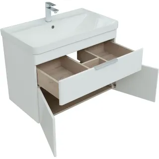 Тумба под раковину Aquanet Ирис New 310149 70 см белый глянец